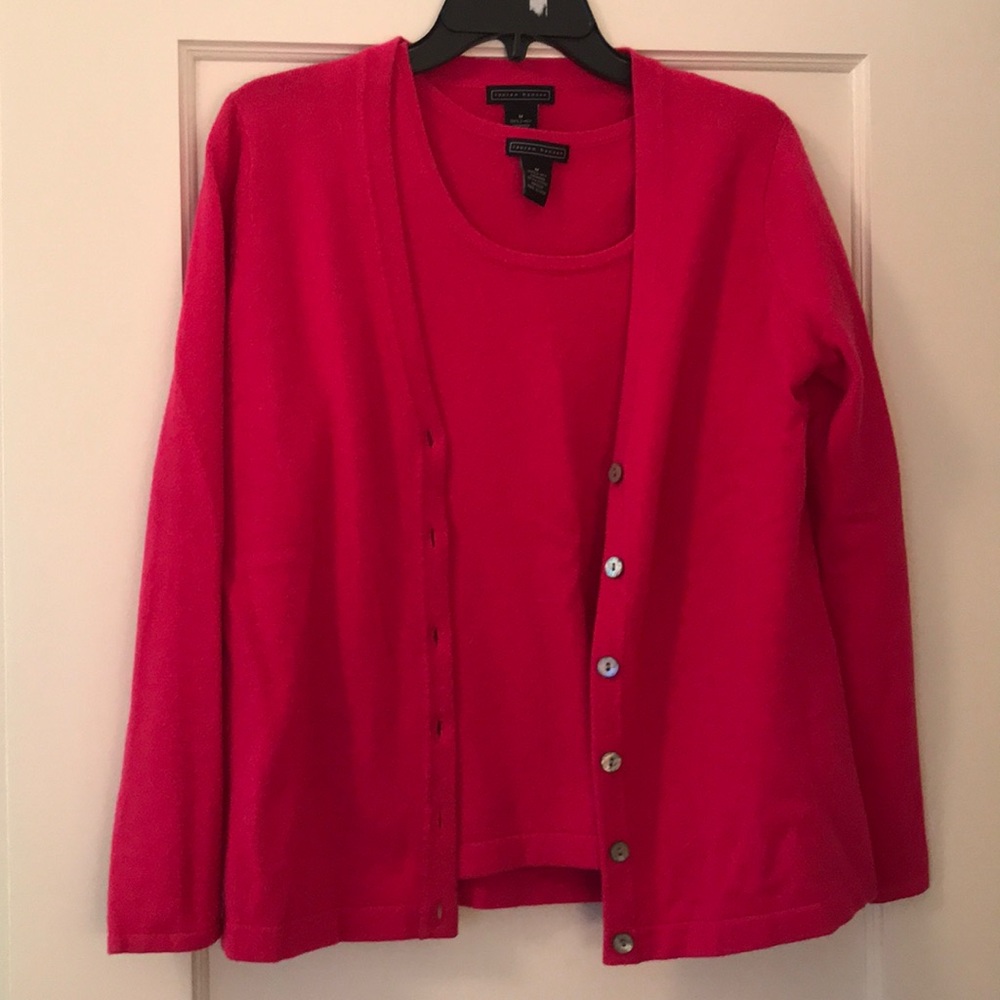 Cashmere Hot Pink Sweater Set